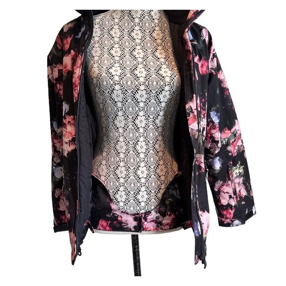 ROXY ski & Snowboard Jacket 14, XL teen, Blooming Party, pink‎ & black, powder - Picture 7 of 15